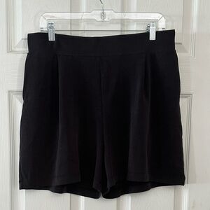 Elegant Black High Waist Women's Shorts